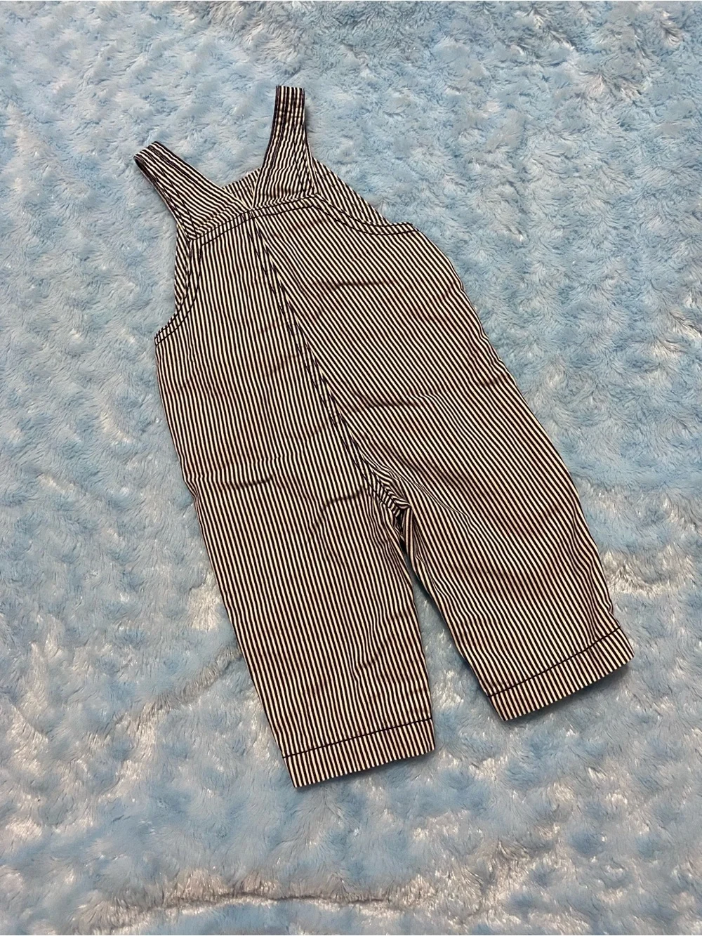 Carter's Navy & White Striped Kids Overalls